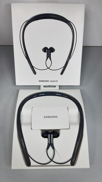 هدفون بلوتوثی گردنی سامسونگ مدل Level U2 بدون قابلیت نویز کنسلینگ، درگاه شارژ USB Type-C، دارای میکروفون داخلی با کیفیت HD، مقاوم در برابر رطوبت و عرق
