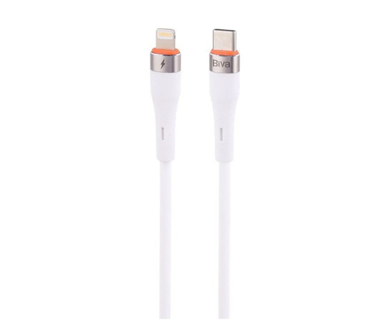 کابل شارژ تایپc به لایتنینگ تماما مس با روکش سیلیکون از برند Biva C-21CL اصلی